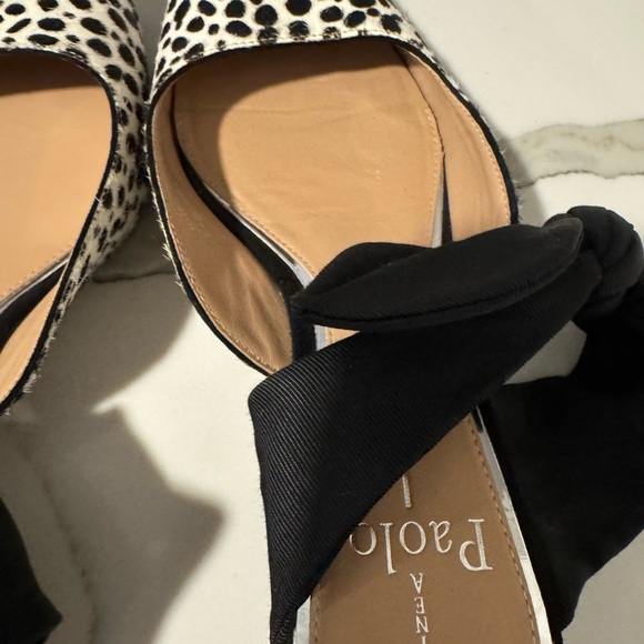 Paolo Monochrome Polka Dot Mules with Bow - Picture 4 of 6